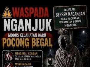 Viral Poster Waspada Teror Pocong di Nganjuk, Begini Kata Polisi