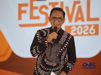 Foto: Wakil Wali Kota Yogyakarta Wawan Harmawan menghadiri hari kedua Jogja Financial Festival di Jogja Expo Center, Daerah Istimewa Yogyakarta, Sabtu (23/5/2026). (Faisal Rahman/CNBC Indonesia)