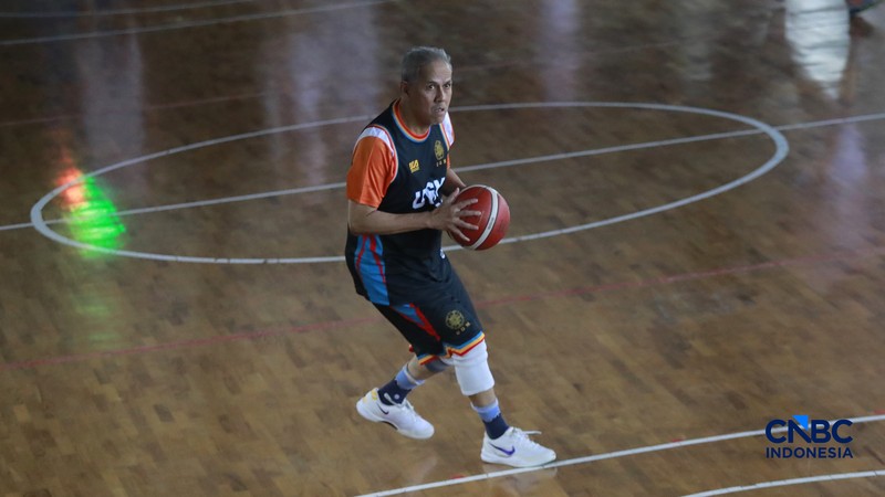 Basket Celebrity Match, Meet &amp; Greet yang menjadi bagian dari Jogja Financial Festival Universitas Gadjah Mada, Minggu (24/5/2026) pagi. (CNBC Indonesia/Faisal Rahman)