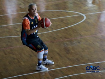 Basket Celebrity Match, Meet & Greet yang menjadi bagian dari Jogja Financial Festival Universitas Gadjah Mada, Minggu (24/5/2026) pagi. (CNBC Indonesia/Faisal Rahman)