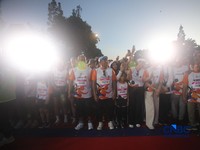 Peserta Jogja Run D-City (JRDC) 2026 yang menjadi bagian dari Jogja Financial Festival di Universitas Gadjah Mada, Yogyakarta, Minggu (24/5/2026) pagi. (CNBC Indonesia/Faisal Rahman)