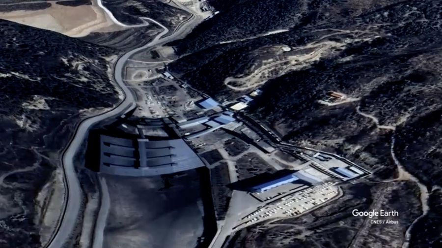 Vidio google earth menujukkan lokasi kejadian setelah ledakan gas di tambang batu bara Liushenyu di Kabupaten Qinyuan, Provinsi Shanxi, Tiongkok, Sabtu (23/5/2026). (via REUTERS TV)