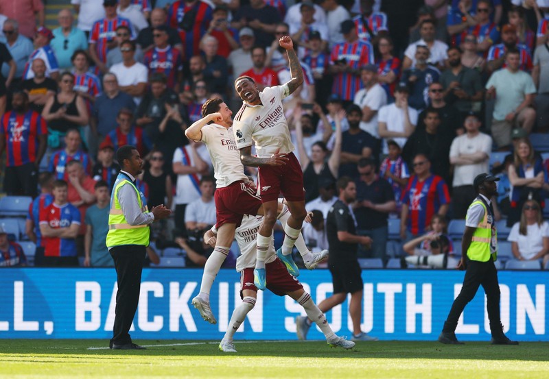 Arsenal menuntaskan laga terakhir Premier League dengan manis. Meriam London mengalahkan Crystal Palece 2-1.
Crystal Palace vs Arsenal berlangsung di Selhurst Park, Minggu (24/5/2026) malam WIB. (Action Images via Reuters/Matthew Childs)