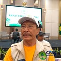 Ketua Umum APTRI dalam Rakernas APTRI di Jakarta, Senin (25/5/2026). (CNBC Indonesia/Martyasari Rizky)
