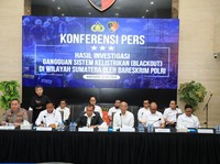 Konpres hasil investigasi gangguan sistem kelistrikan (BLACKOUT) di wilayah Sumatera oleh Bareskrim Polri. (Dok. Bareskrim)