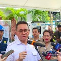 Menteri Perdagangan (Mendag) Budi Santoso saat ditemui usai peluncuran Alat Ukur Pengisi Daya Kendaraan Listrik di Lapangan Parkir Kemendag, Jakarta, Senin (25/5/2026). (CNBC Indonesia/Martyasari Rizky