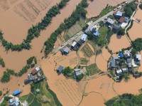 Pemandangan desa Anxi dari udara setelah banjir bandang dan tanah longsor yang dipicu oleh curah hujan ekstrem, di distrik Yongchuan, Chongqing, China, 24 Mei 2026. (cnsphoto via REUTERS)