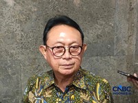 Ketua Umum Gabungan Pengusaha Kelapa Sawit Indonesia (GAPKI) Eddy Martono saat ditemui di Kantor Kementerian Pertanian (Kementan), Jakarta, Selasa (26/5/2026). (CNBC Indonesia/Martyasari Rizky)