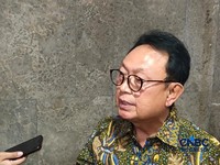 Ketua Umum Gabungan Pengusaha Kelapa Sawit Indonesia (GAPKI) Eddy Martono saat ditemui di Kantor Kementerian Pertanian (Kementan), Jakarta, Selasa (26/5/2026). (CNBC Indonesia/Martyasari Rizky)