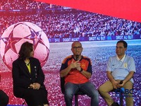Konferensi Pers Peluncuran Kerjasama Telkomsel dan TVRI untuk Penayangan Piala Dunia FIFA 2026, di Kantor Telkomsel, Jakarta, Selasa (26/5/2026). (CNBC Indonesia/Intan Rakhmayanti)