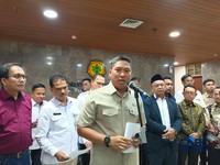 Wakil Menteri Pertanian (Wamentan) Sudaryono saat konferensi pers di kantornya, Jakarta, Selasa (26/5/2026). (CNBC Indonesia/Martyasari Rizky)