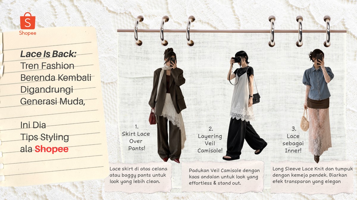 Lace Is Back, Berikut Tips Styling-nya di Shopee
