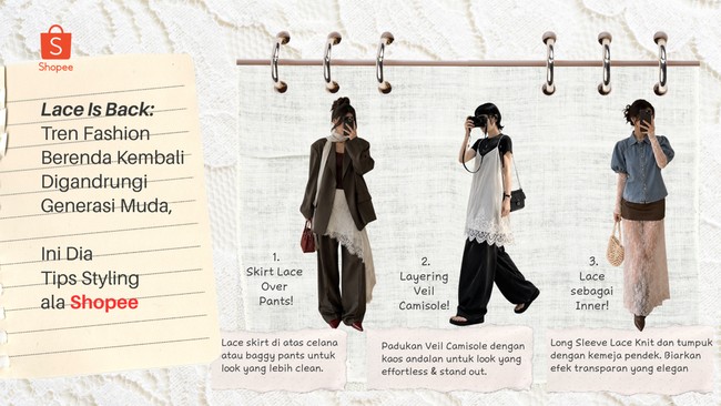 Lace Is Back, Berikut Tips Styling-nya di Shopee