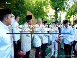 Momen Prabowo Salat Iduladha Bersama Diaspora di Paris