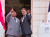 Foto: Presiden Republik Indonesia Prabowo Subianto mengadakan pertemuan dengan Presiden Republik Prancis Emmanuel Macron di Istana Élysée, Paris, Prancis, Kamis (28/5/2026) malam WIB. (Tangkapan Layar YouTube Sekretariat Presiden)