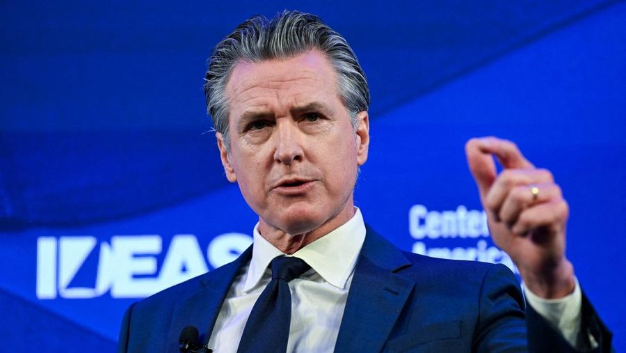 FILE PHOTO: California Governor Gavin Newsom gives remarks at the Center for American Progress Ideas Conference at the Mayflower Hotel in Washington, D.C., U.S., May 19, 2026. REUTERS/Annabelle Gordon//File Photo