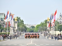 Dikawal 146 pasukan berkuda, Presiden Prabowo tiba di Istana Élysée untuk bertemu Presiden Macron. (KBRI Paris)