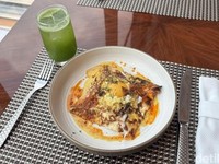 Foto: Galette Egg Cakalang. (Dokumentasi detikcom/Aprilia Devi)