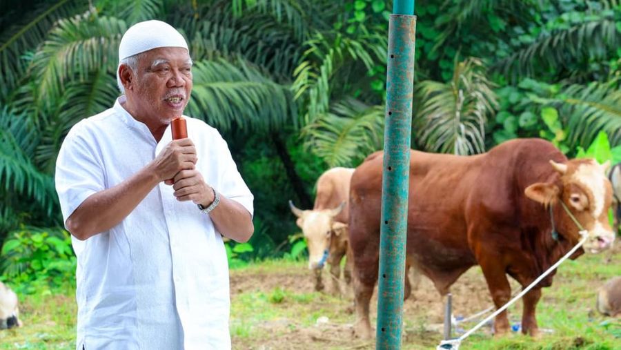 Otorita IKN untuk pertama kalinya menyelenggarakan Salat Iduladha 1447 Hijriah/2026 Masehi di Masjid Negara IKN dan dilanjutkan penyerahan hewan kurban pada Rabu (27/5/2026). (Humas Otorita Ibu Kota Nusantara )