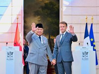 Foto: Presiden Republik Indonesia Prabowo Subianto mengadakan pertemuan dengan Presiden Republik Prancis Emmanuel Macron di Istana Élysée, Paris, Prancis, Kamis (28/5/2026) malam WIB. (Biro Pers, Media dan Informasi Sekretariat Presiden/Laily Rache
