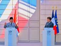 Presiden Prabowo dorong penguatan kemitraan Indonesia-Prancis di tengah ketidakpastian global dan konflik dunia. (Biro Pers Sekretariat Presiden RI/Laily Rachev)