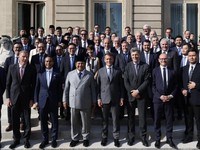 Presiden menghadiri Forum CEO Indonesia–Prancis bersama Presiden Prancis Emmanuel Macron. (Instagram/PresidenRepublikIndonesia)