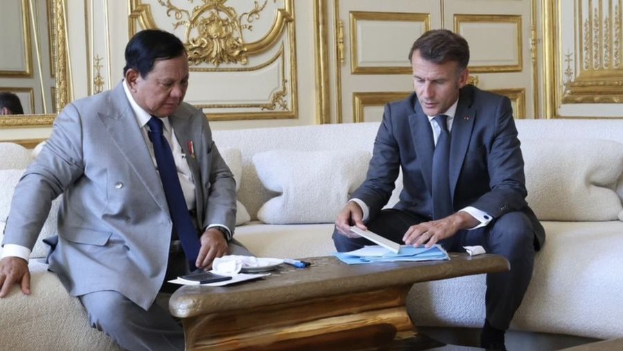 Presiden menghadiri Forum CEO Indonesia–Prancis bersama Presiden Prancis Emmanuel Macron. (Instagram/PresidenRepublikIndonesia)