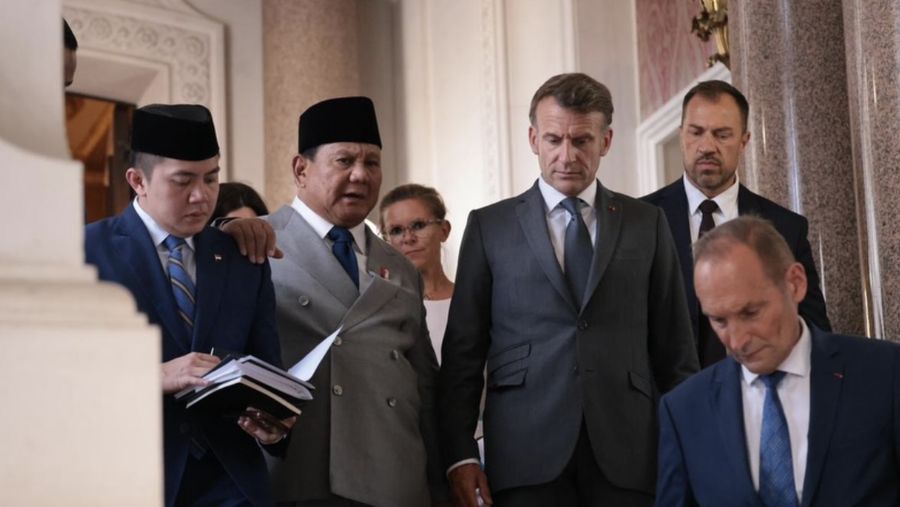 Presiden menghadiri Forum CEO Indonesia–Prancis bersama Presiden Prancis Emmanuel Macron. (Instagram/PresidenRepublikIndonesia)