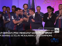 Juarai Liga Champions, PSG Rayakan Kemenangan bersama Presiden Macron