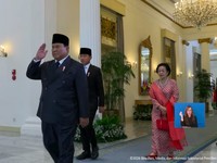 Presiden Prabowo Subianto saat memimpin Upacara Peringatan Hari Lahir Pancasila, Gedung Pancasila, Jakarta, Senin (1/6/2026). (Tangkapan Layar Youtube/Sekretariat Presiden)