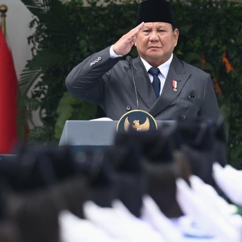 Presiden Prabowo Subianto saat memimpin Upacara Peringatan Hari Lahir Pancasila, Gedung Pancasila, Jakarta, Senin (1/6/2026). (Dok. BPMI Sekretariat Presiden/Kris)