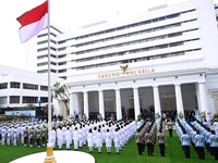 Foto: Upacara Peringatan Hari Lahir Pancasila di Gedung Pancasila, Jakarta, Senin (1/6/2026). (Dokumentasi BPMI Sekretariat Presiden/Kris)