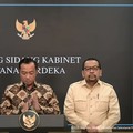 Keterangan Pers Mensesneg, Seskab dan Kepala Bakom, Ruang Sidang Kabinet, Selasa (2/6/2026). (Tangkapan layar youtube Setpres RI)