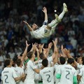 Klub sepak bola Real Madrid di Santiago Bernabeu, Spanyol. (REUTERS/Kacper Pempel)