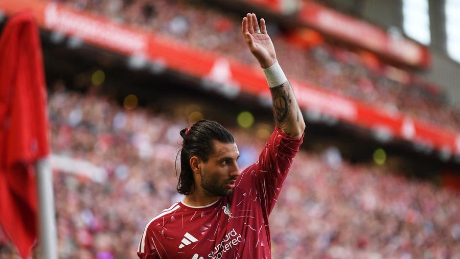 Pemain Liverpool Dominik Szoboszlai. (REUTERS/Peter Powell)