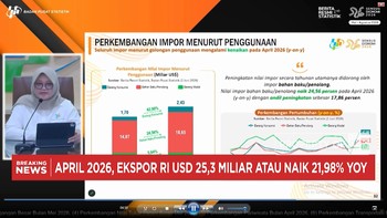 Surplus Neraca Dagang RI Turun Jadi USD 90 Juta di April 2026