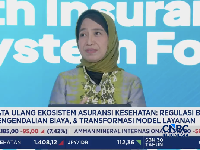 Dirut Tata Kelola Pelayanan Kesehatan Rujukan Kementerian Kesehatan, Ockti Palupi Rahayuningtyas dalam acara Health Insurance Ecosystem Forum 2026 di Jakarta, Rabu (3/6/2026). (Tangkapan layar CNBC Indonesia TV)