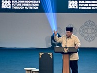 Presiden RI Prabowo Subianto menghadiri acara Building Indonesia's Future Generations Through Nutrition yang diselenggarakan di Sentul International Convention Center (SICC), Kabupaten Bogor, Provinsi Jawa Barat, pada Rabu, (3/6/2026). (Cahyo Biro Pe