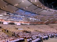 Suasana acara Building Indonesia's Future Generations Through Nutrition yang diselenggarakan di Sentul International Convention Center (SICC), Kabupaten Bogor, Provinsi Jawa Barat, pada Rabu, (3/6/2026). (Tangkapan Layar Youtube BPMI)