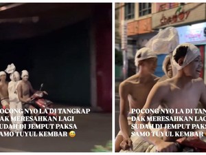 Viral Tuyul dan Pocong Bermotor Ugal-ugalan di Lubuklinggau, Ini Kata Polisi