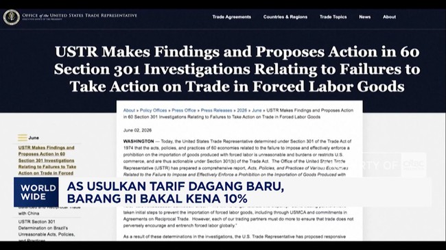 Video: AS Usulkan Tarif Dagang Baru, Barang RI Bakal Kena 10%