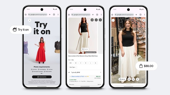 Fitur Try On Google Tersedia di RI, Ini Cara 'Mencoba' Baju Online