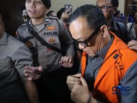 Mantan Wakil Menteri Ketenagakerjaan RI, Immanuel Ebenezer Gerungan alias Noel saat menjalani sidang pembacaan putusan atau vonis di Pengadilan Tipikor, Jakarta, Kamis (4/6/2026). (CNBC Indonesia/Faisal Rahman)