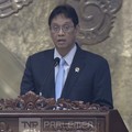 Menteri Keuangan (Menkeu), Purbaya Yudhi Sadewa saat menyampaikan laporan dalam Rapat Paripurna DPR RI ke-20 Masa Persidangan V Tahun Sidang 2025–2026 di Komplek Parlemen, Jakarta, Kamis (4/6/2026). (Tangkapan Layar Youtube/TVR Parlemen)