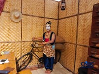 Pameran Iŋ Lakon: Wayang Wong Dadi Saksi di Museum Bank Indonesia, Rabu (3/6/2026). (CNBC Indonesia/Fakhriansyah)