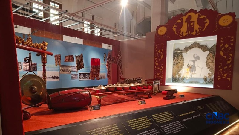 Pameran Ing Lakon: Wayang Wong Dadi Saksi di Museum Bank Indonesia, Rabu (3/6/2026). (CNBC Indonesia/Fakhriansyah)