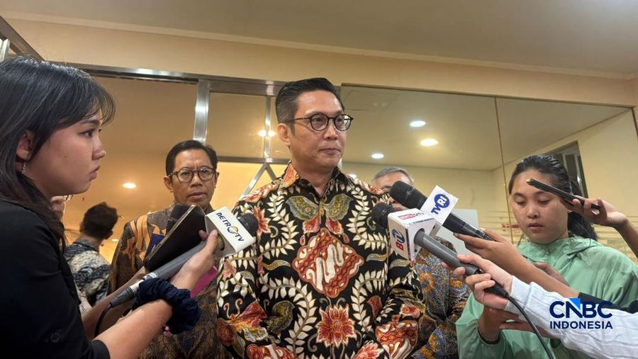 PJS Direktur Utama Bursa Efek Indonesia (BEI) Jeffrey Hendrik di Gedung BEI, Jakarta, Kamis, (4/6/2026). (CNBC Indonesia/Mentari Puspadini)