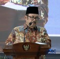 Rachmat Pambudi dalam sambutannya di acara peluncuran GIFT, Kamis (4/6/2026). (CNBC Indonesia/Chandra Dwi Pranata)