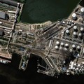 This handout satellite image courtesy of 2026 Vantor taken and made available on June 3, 2026, shows smoke billowing from the Saint Petersburg Oil Terminal in northwestern Russia. Ukrainian drones hit energy and military sites in Saint Petersburg ear