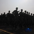 Anggota Komponen Cadangan (Komcad) memgikuti Upacara Penutupan Latsarmil Komcad ASN Kementerian/Lembaga Gelombang I di Lanud Halim Perdana Kusuma, Jakarta, Jumat (5/6/2026).(CNBC Indonesia/Faisal Rahman)